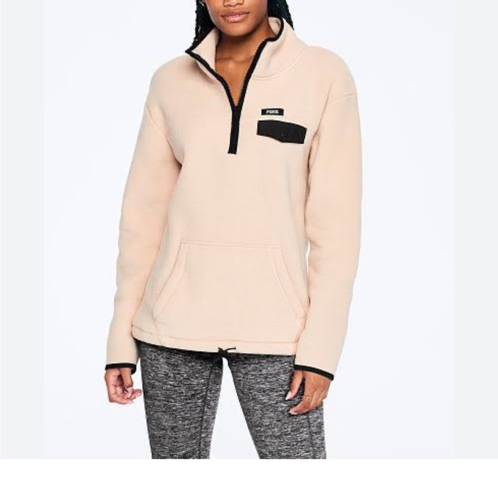 PINK Victoria's Secret Cream Boxy Sweatshirt